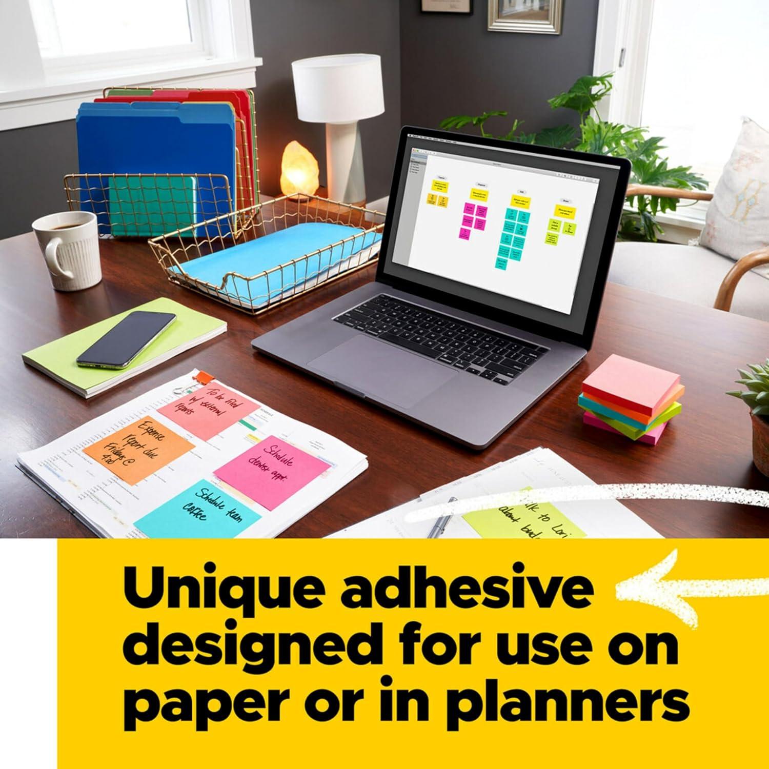 imagePostit Popup Notes 3x3 in 5 Pads Americas 1 Favorite Sticky Notes Assorted Colors Clean Removal Recyclable 33015AN