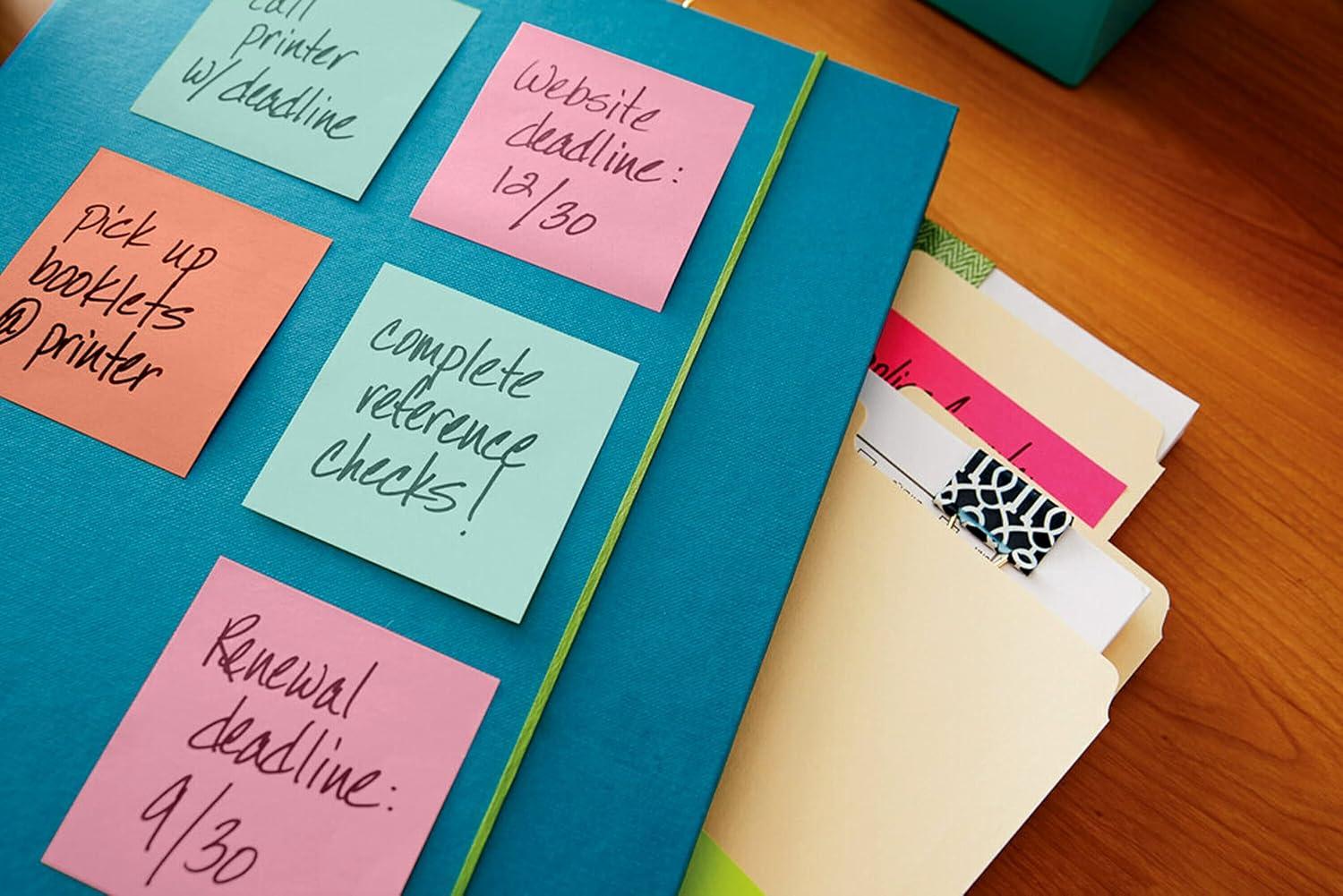 imagePostit Popup Notes 3x3 in 5 Pads Americas 1 Favorite Sticky Notes Assorted Colors Clean Removal Recyclable 33015AN