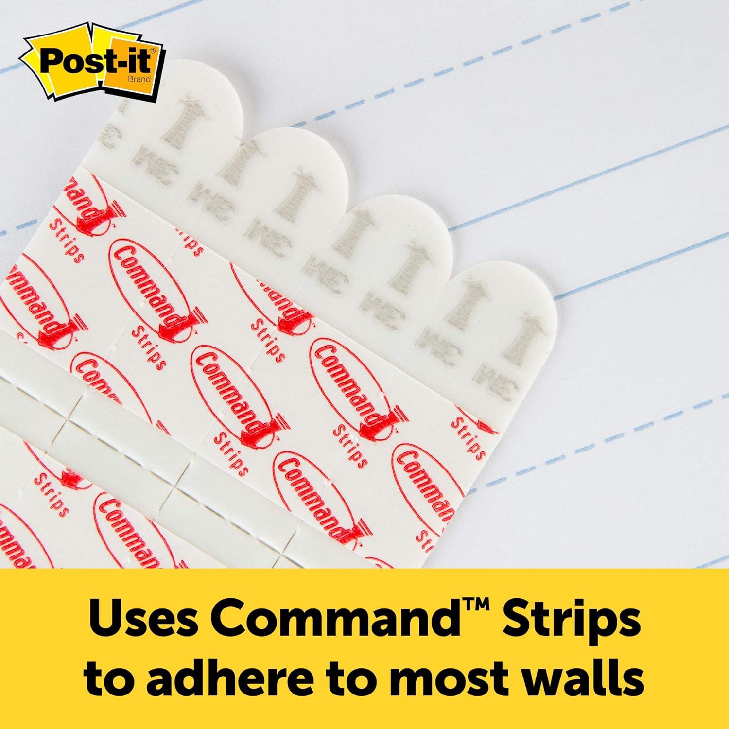 imagePostit Wall Pad 20 in x 23 in White Lined 20 SheetsPad 2 PadsPack Mounts with Command Strips Included