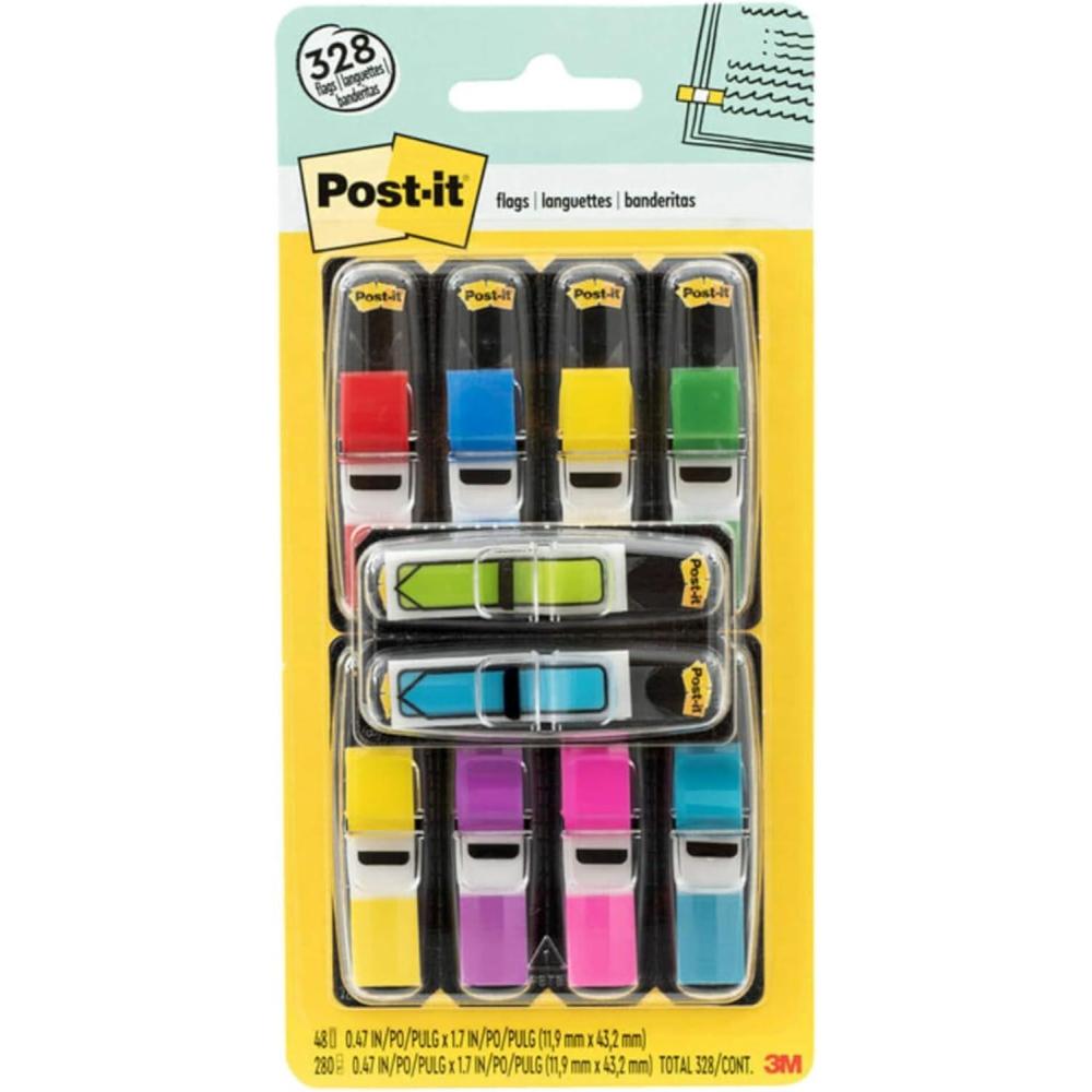 imagePostit Flags Value Pack 35Dispenser 8 DispensersPack 47 in Wide Assorted Colors Includes 48 Free Arrow Flags 683VAD1119mmm x 432 mm