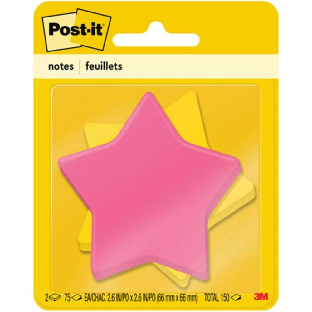 imagePostit Notes Daisy Shape Assorted Colors 26x26 in 2 Pads 75 SheetsPad 7350DSYStar