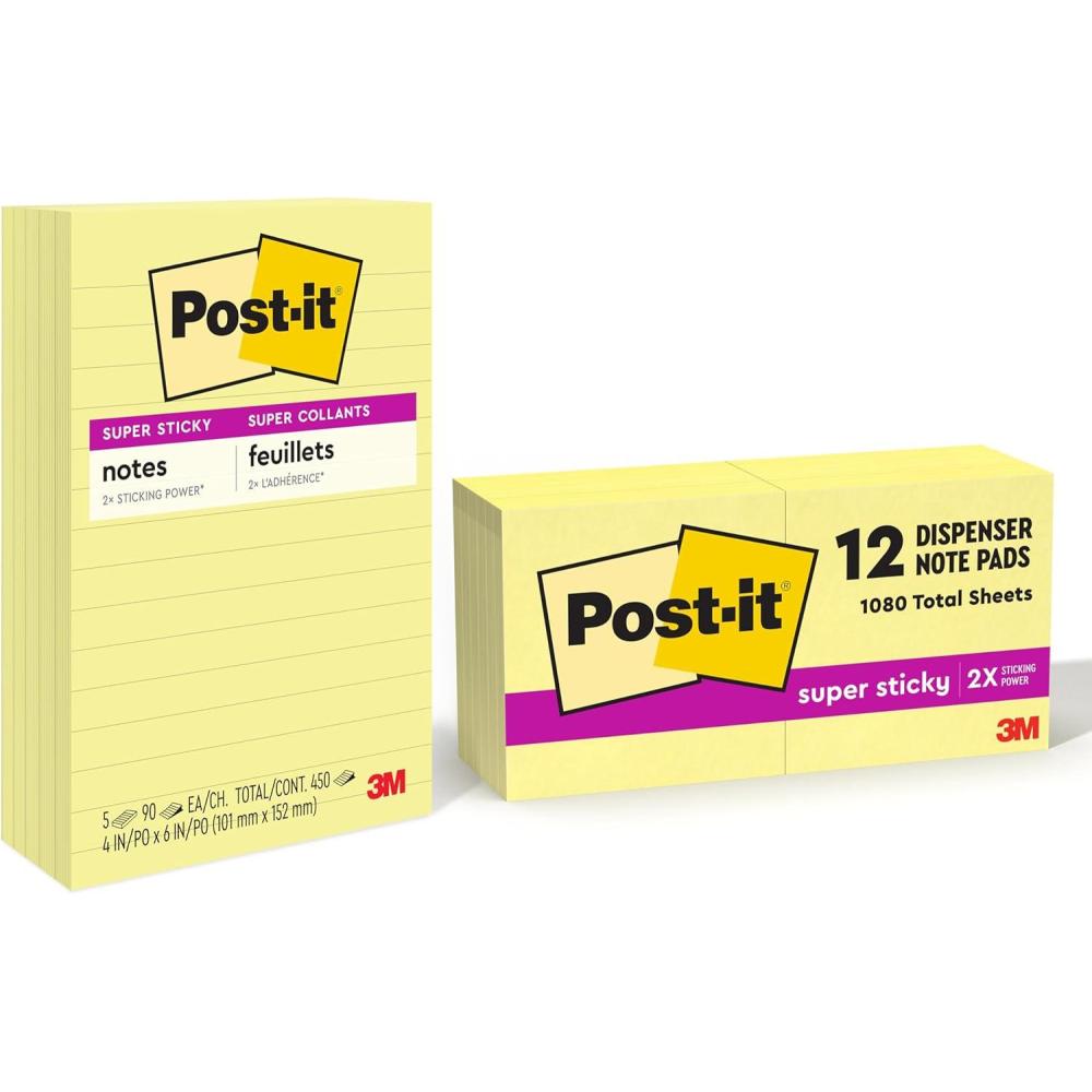 imagePostit Super Sticky Popup Notes 3x3 in 12 Pads 2X The Sticking Power Canary Yellow Recyclable R33012SSCCanary Yellow