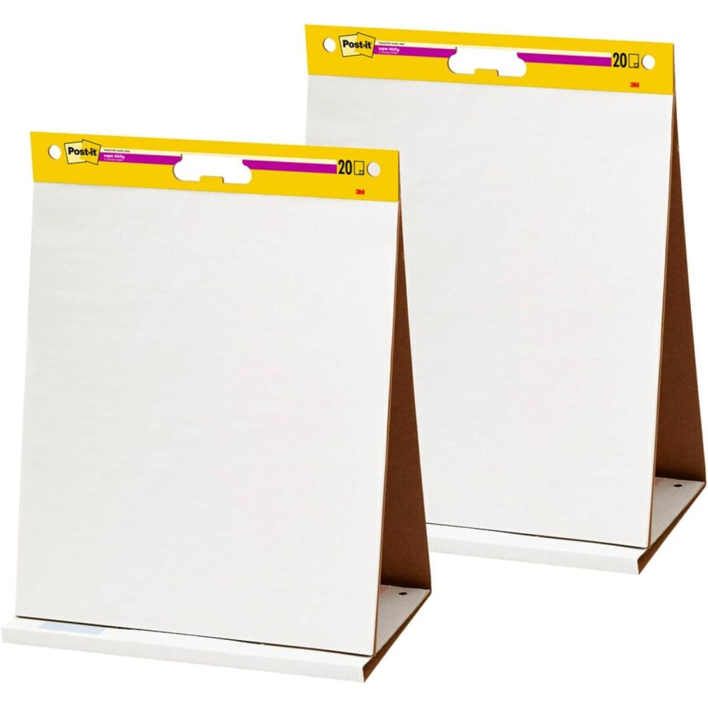 imagePostit Super Sticky Portable Tabletop Easel Pad Great for Virtual Teachers and Students 20x23 Inches 20 SheetsPad 2 Pads 563 VAD 2PK