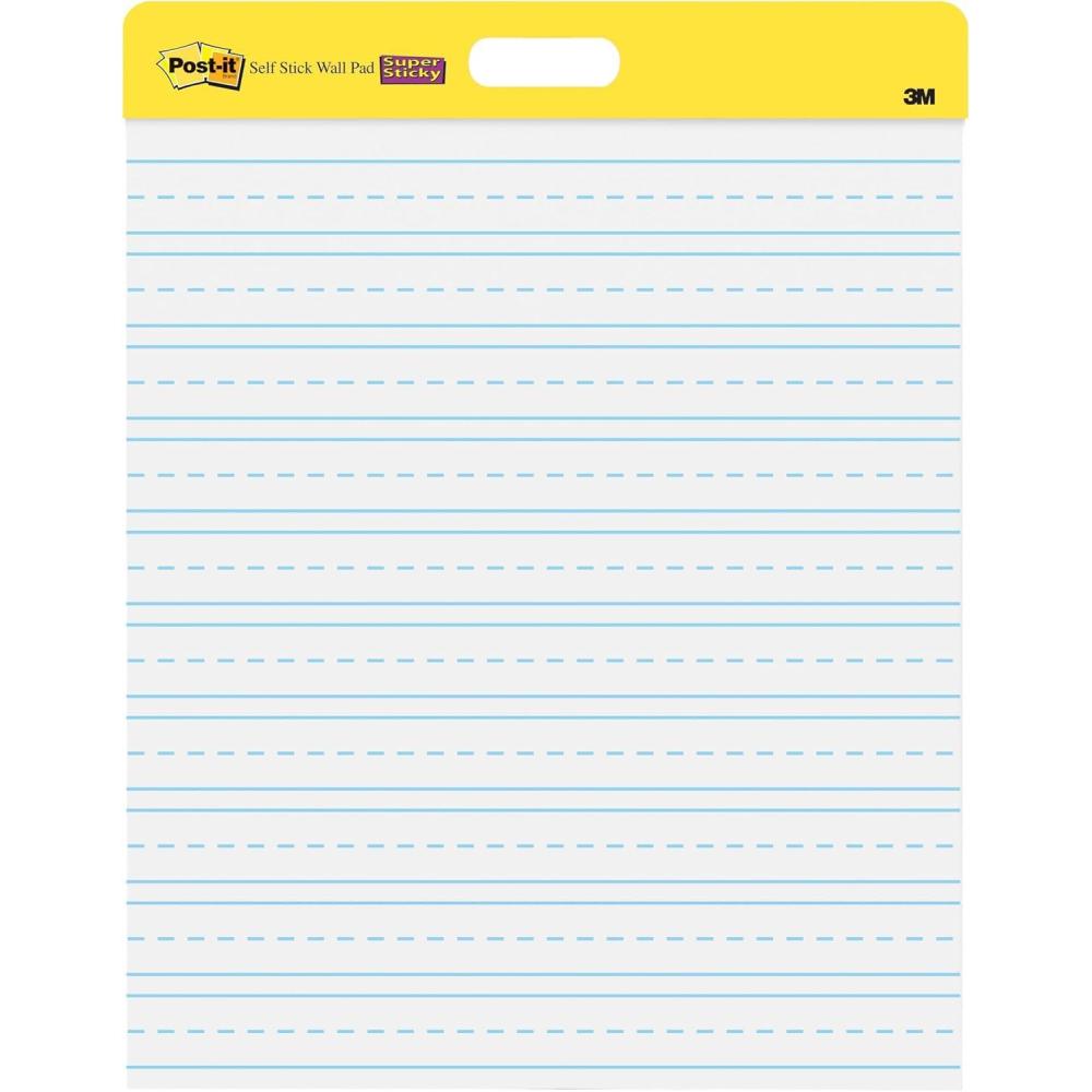 imagePostit Wall Pad 20 in x 23 in White Lined 20 SheetsPad 2 PadsPack Mounts with Command Strips Included