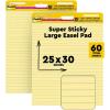 imagePostit Super Sticky Easel Pad 25 in x 30 in Sheets Yellow Paper with Lines 30 SheetsPad 2 PadsPack Great for Virtual Teachers and Students 561