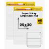 imagePostit Super Sticky Easel Pad 25inch x 30inch White Lined 2 PadsPack 30 SheetsPad 561WL VAD 2PK 561WLVAD2PK