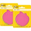 imagePostit Super Sticky Notes 3x3 in 2X The Sticking Power Apple Shape 7350APL Pack of 2