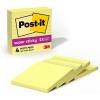 imagePostit Super Sticky Notes 4 in x 4 in 4 Pads 2X The Sticking Power Canary Yellow Recyclable 6754SSCY17 x 4