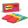 imagePostit Super Sticky Notes 8 Sticky Note Pads 1875 x 1875 in Back to School Supplies for Students Ideal for Textbooks Notebooks and Vertical Surfaces Playful Primaries Collection