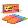 imagePostit Super Sticky Notes 8 Sticky Note Pads 1875 x 1875 in School Supplies Office Products Sticky Notes for Vertical Surfaces Monitors Walls and Windows Energy Boost Collection