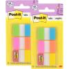 imagePostit Tabs 1 in Solid Aqua Yellow Pink Red Green Orange 6Color 36Dispenser 686ALOPRYT Pack of 236 Count Pack of 2