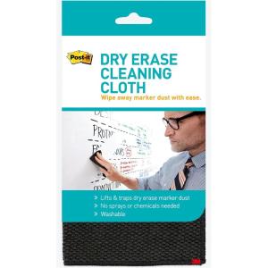 Post-it Dry Erase Cleaning Cloth (MMMDEFCLOTH) 10 5/8 x 10 5/8 Grey white(1 Count (Pack of 1))