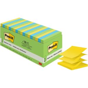 Post-it Notes, 3×3 in, 18 Pads, America’s #1 Favorite Sticky Notes, 100 Sheets/Pad, Floral Fantasy Collection, Bold Colors, Recyclable