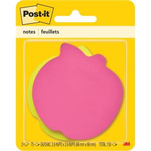 Post-it Notes, Daisy Shape, Assorted Colors, 2.6×2.6 in, 2 Pads, 75 Sheets/Pad (7350-DSY)(Apple)