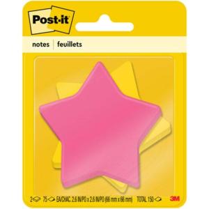 Post-it Notes, Daisy Shape, Assorted Colors, 2.6×2.6 in, 2 Pads, 75 Sheets/Pad (7350-DSY)(Star)