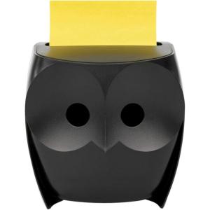 Post-it Owl Note Dispenser, Includes 1 Pad of Post-it 3 in X 3 in Super Sticky Dispenser Pop-up Notes, 45 Sheets (OWL-330-BK)(Owl Dispenser)