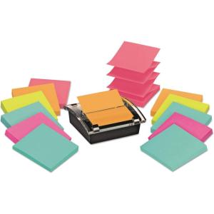 Post-it Pop-up Note Dispenser, 3×3 in, Pack Includes Dispenser and 12 Pads of Assorted Color Pop-up Notes (R330-12WDVA)
