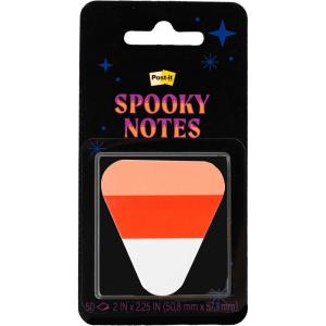Post-it Spooky Sticky Notes, Pumpkin, 2.0 in. x 2.5 in., 1 Pumpkin-Shaped Halloween-Themed Sticky Note Pad with 50 Sheets(Candy Corn)
