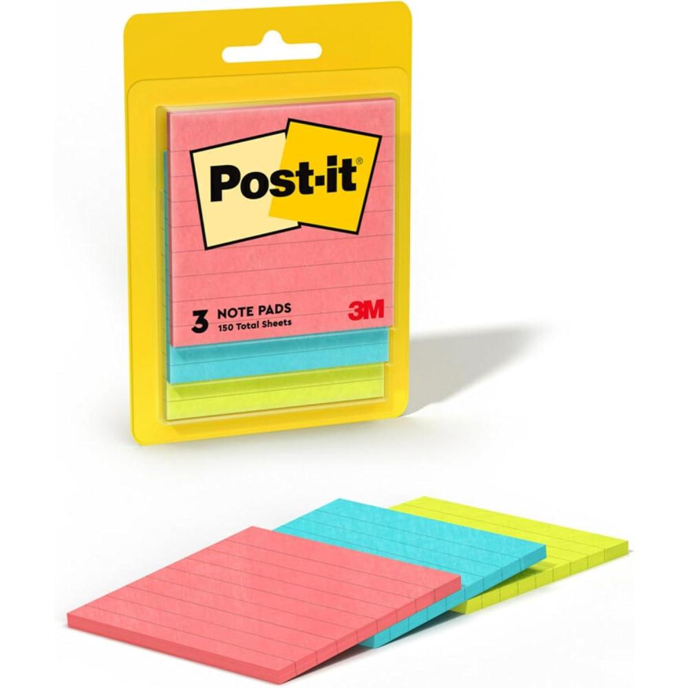 imagePostit Notes 3 in x 3 in 3 Sticky Notes Pads 50 Sheets per Pad Poptimistic Collection School Supplies and Oce Products The Original Postit Note