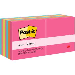 Post-it Notes, 3×3 in, 14 Pads, America’s #1 Favorite Sticky Notes, Poptimistic Collection, Bright Colors (Acid Lime, Aqua Splash, Guava, Neon Green, Power Pink, Vital Orange) Recyclable (654-14AN)(3.1″ x 6″)