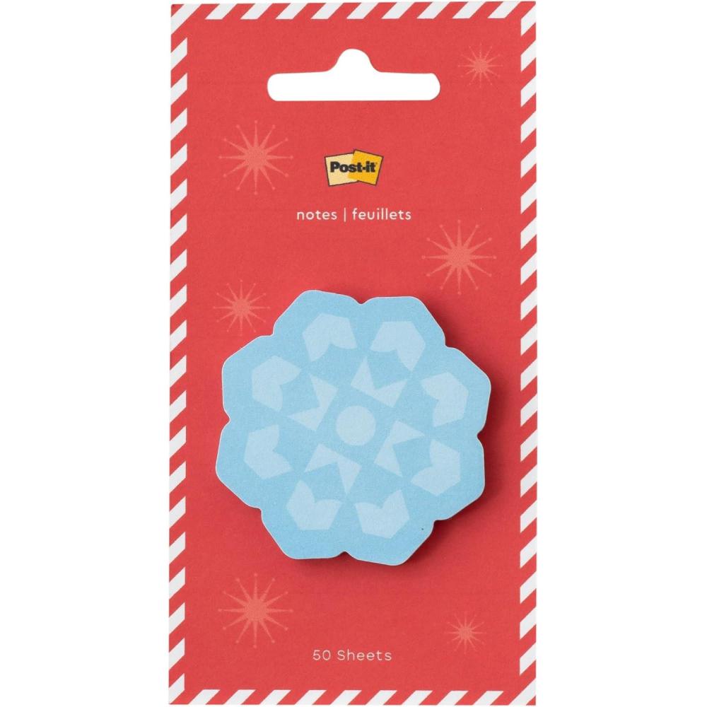 imagePostit Jingle Sticky Notes Candy Design 18 in x 18 in 1 CandyShaped Christmas Themed Cute Sticky Note Pad with 50 SheetsSnowflake