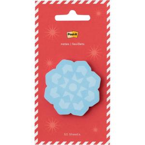 Post-it Jingle Sticky Notes, Candy Design, 1.8 in. x 1.8 in., 1 Candy-Shaped Christmas Themed Cute Sticky Note Pad with 50 Sheets(Snowflake)