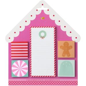 Post-it Jingle Sticky Notes & Label Sheets, Christmas Hostess Present, Assorted Sizes, 2 Holiday Themed Cute Sticky Note Pads and 3 Gift Label Sheets(Jingle Sticky Notes Gift Set)