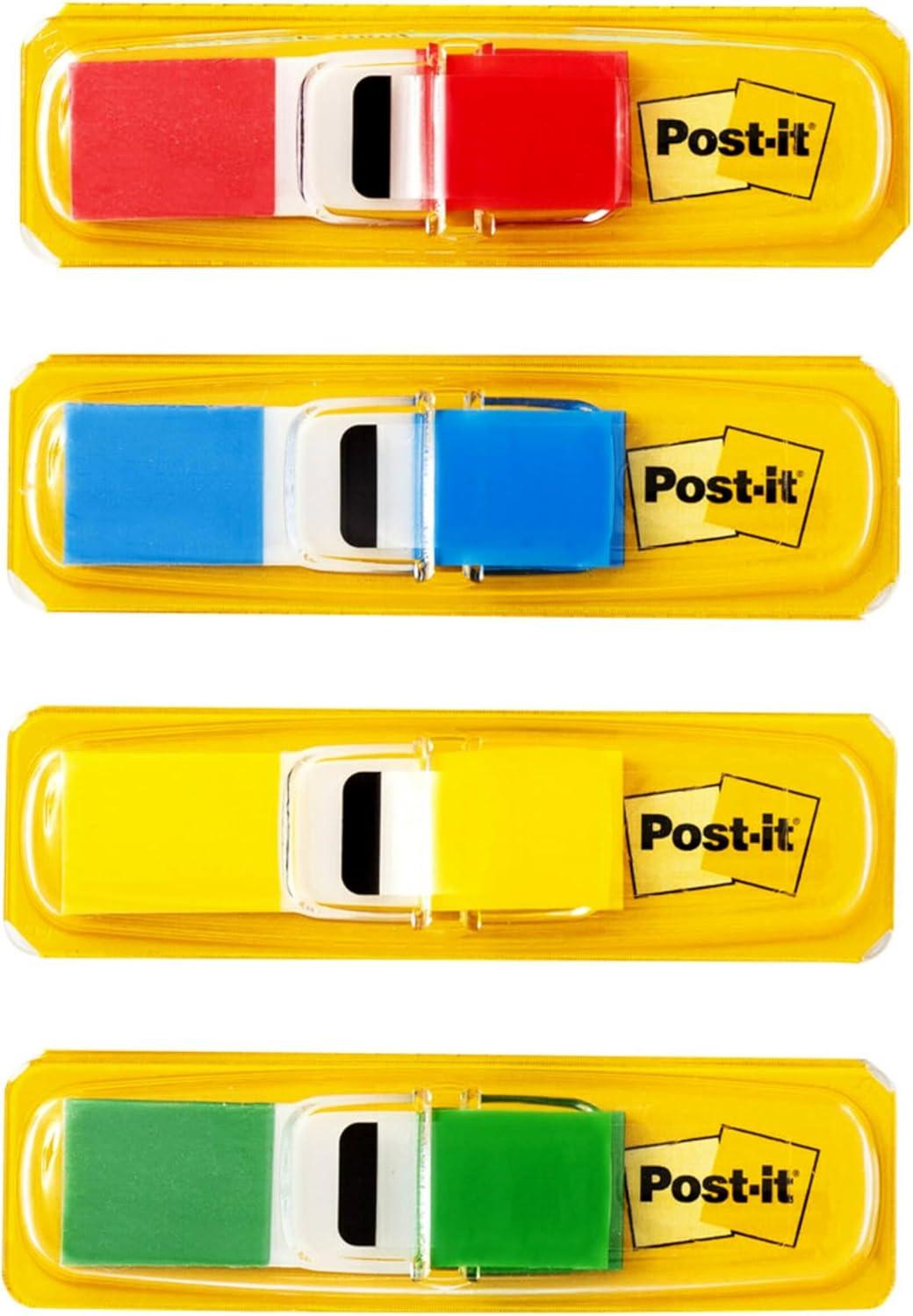 imagePostit Flags 35Dispenser 4 DispensersPack 47 in Wide Assorted Primary Colors 6834 Pack of 203 x 27