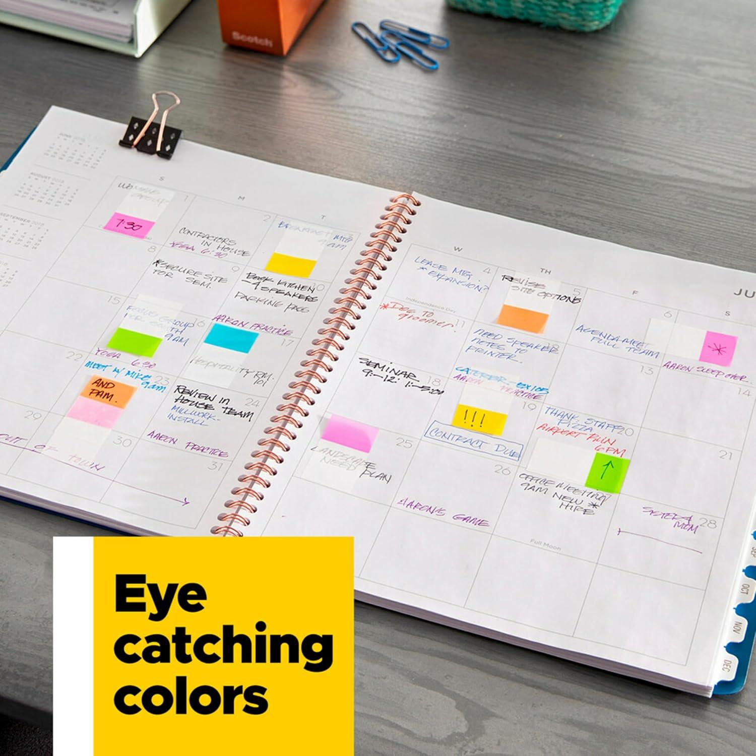 imagePostit Flags 35Dispenser 4 DispensersPack 47 in Wide Assorted Primary Colors 6834 Pack of 203 x 27