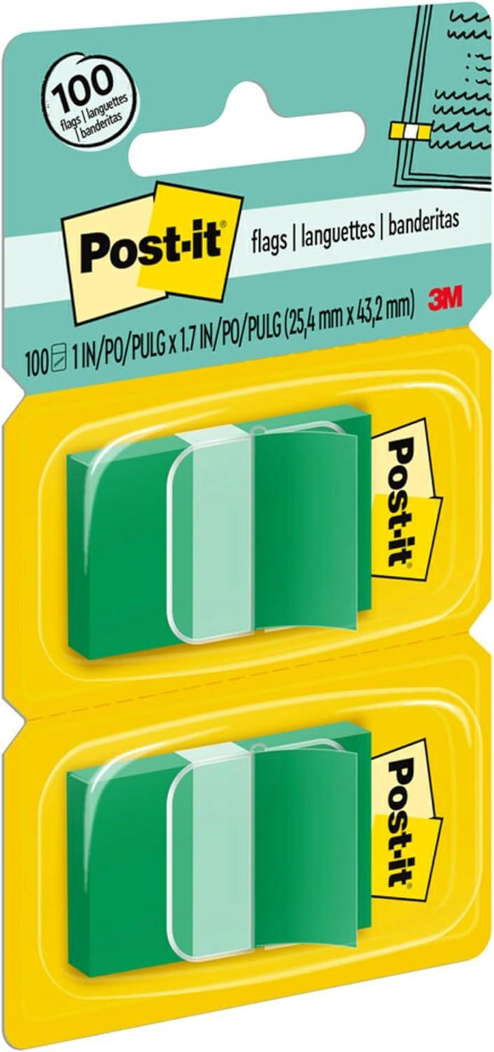 imagePostit Flags 50Dispenser 2 DispensersPack 1 in Wide Green 680GN2 Pack of 2