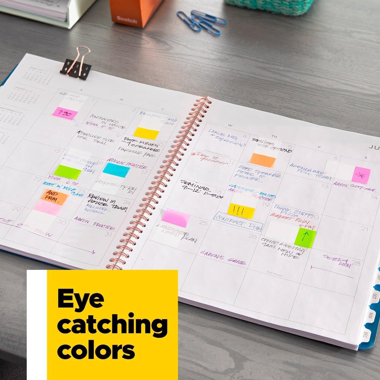 imagePostit Flags 60OnTheGo Dispenser 1 DispenserPack 1 in Wide Purple Blue Green 680PBG Pack of 2Multicolor