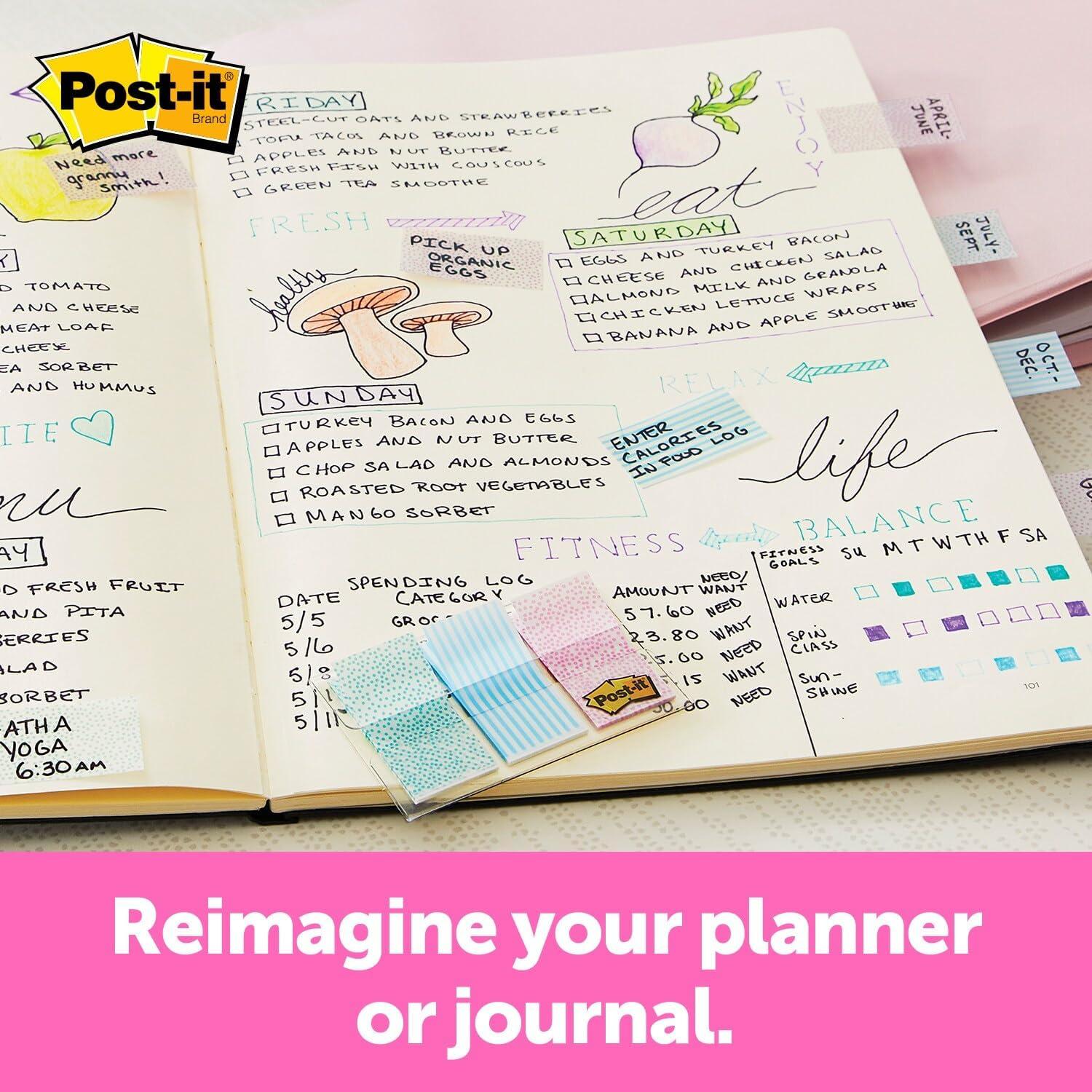 imagePostit Pattern Flags 60OnTheGo Dispenser 47 in Gradient Pattern Collection 682GRDNT Pack of 204 x 28