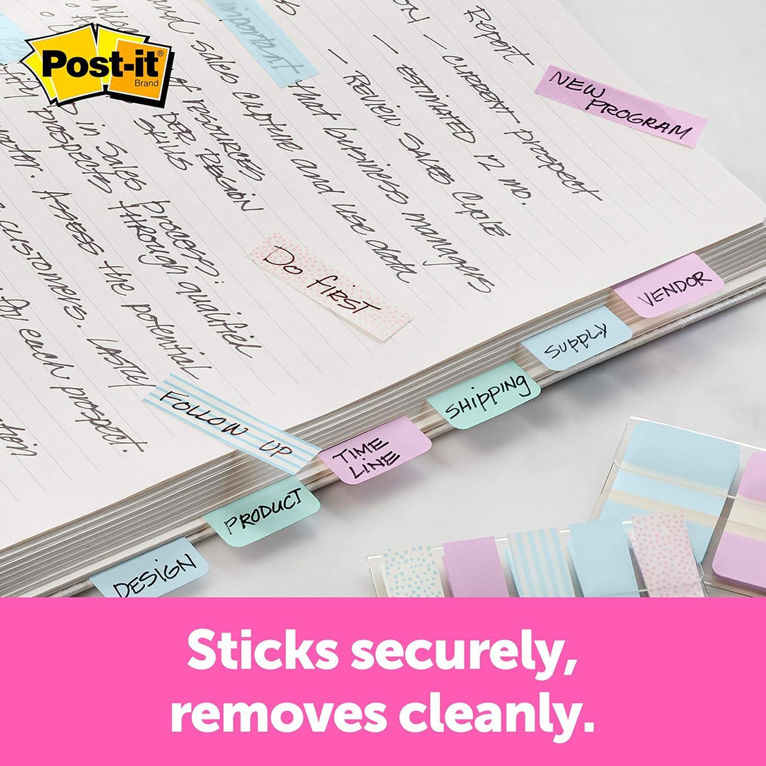 imagePostit Pattern Flags 60OnTheGo Dispenser 47 in Gradient Pattern Collection 682GRDNT Pack of 260 Count Pack of 2