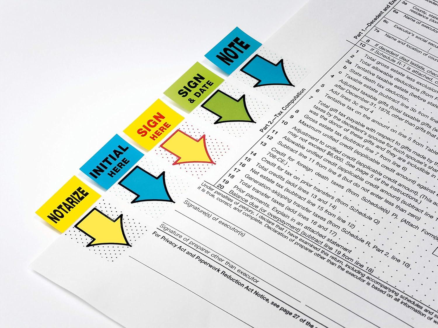 imagePostit Sign and Date Flags 50Dispenser 2 DispensersPack 1 in Wide Bright Green 680SD2 Pack of 2