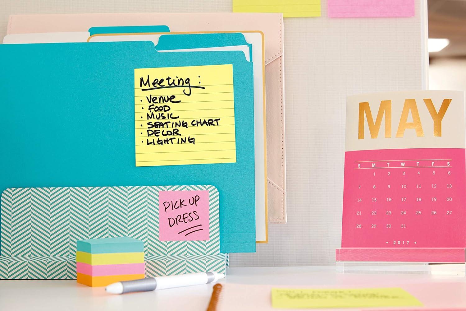 imagePostit Super Sticky Notes 4x4 in 6 Pads 2X The Sticking Power Canary Yellow Recyclable 6756SSCY Pack of 2