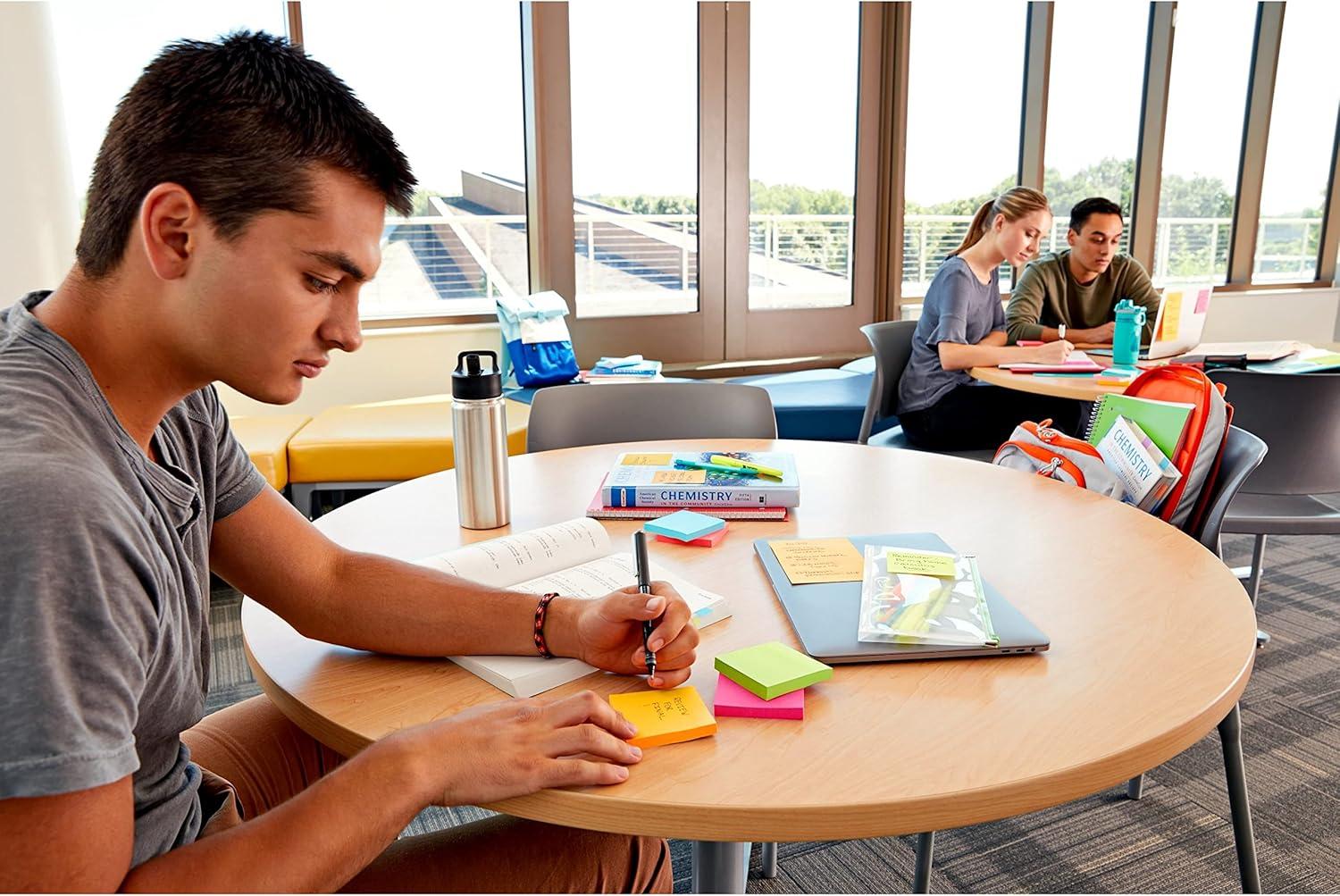 imagePostit Super Sticky Notes 5 Sticky Note Pads 3 x 3 in School Supplies Office Products Sticky Notes for Vertical Surfaces Monitors Walls and WindowsVital Orange Pack of 25 Pads Pack of 2