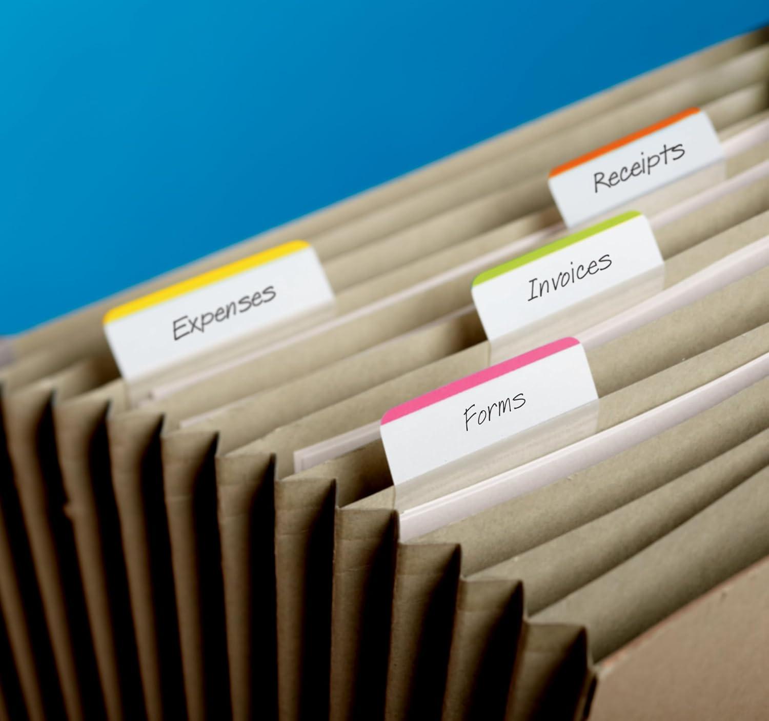 imagePostit Tabs  2 Inch Assorted Bright Colors 4 Colors 24 TabsPack Pack of 2