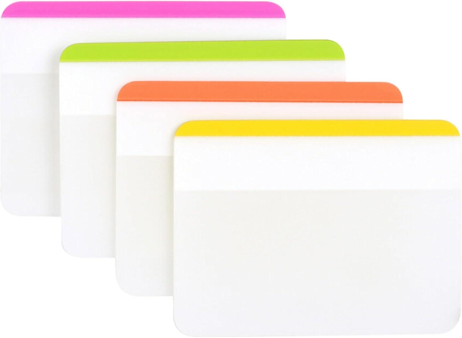 imagePostit Tabs  2 Inch Assorted Bright Colors 4 Colors 24 TabsPack Pack of 2