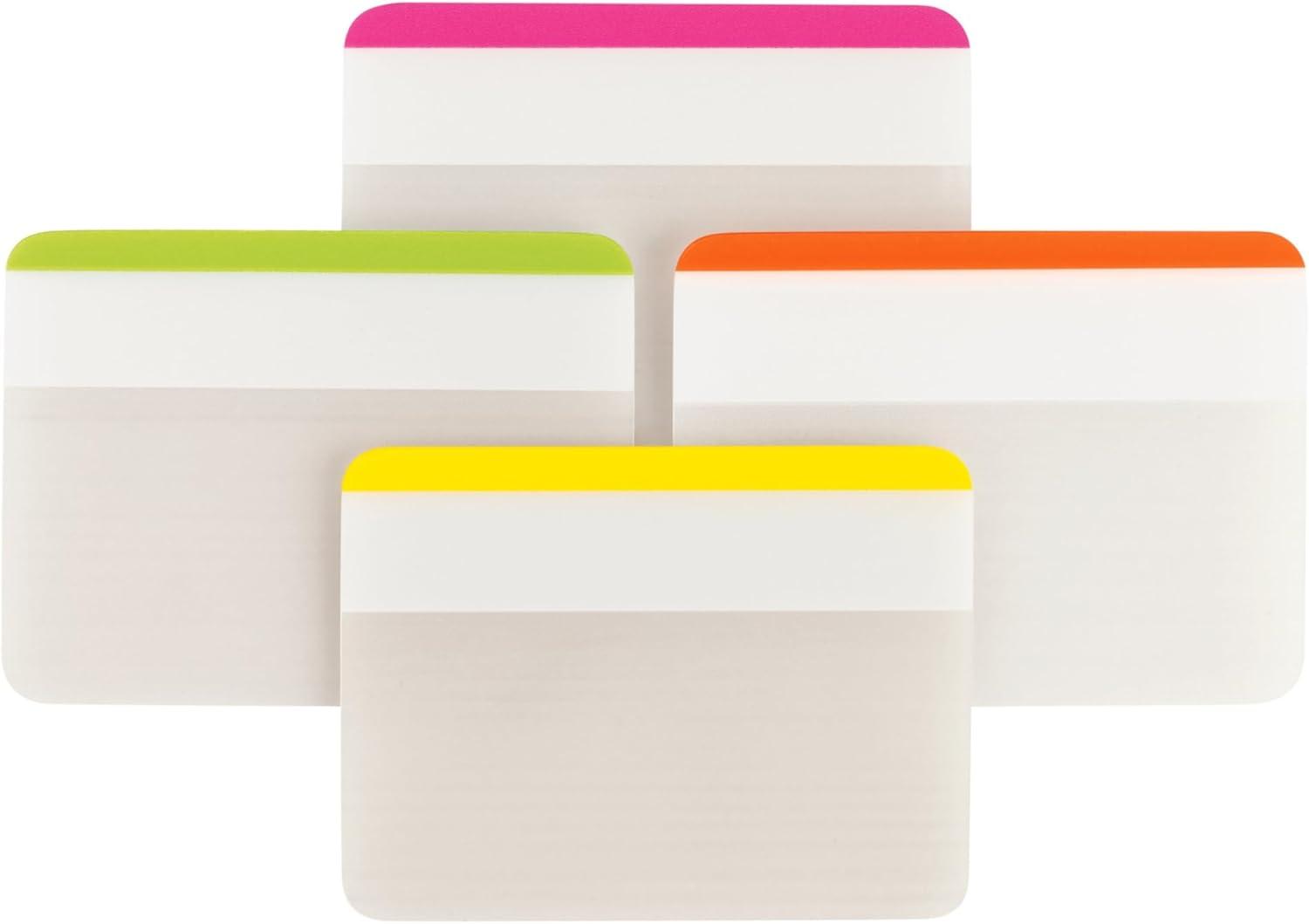 imagePostit Tabs  2 Inch Assorted Bright Colors 4 Colors 24 TabsPack Pack of 2