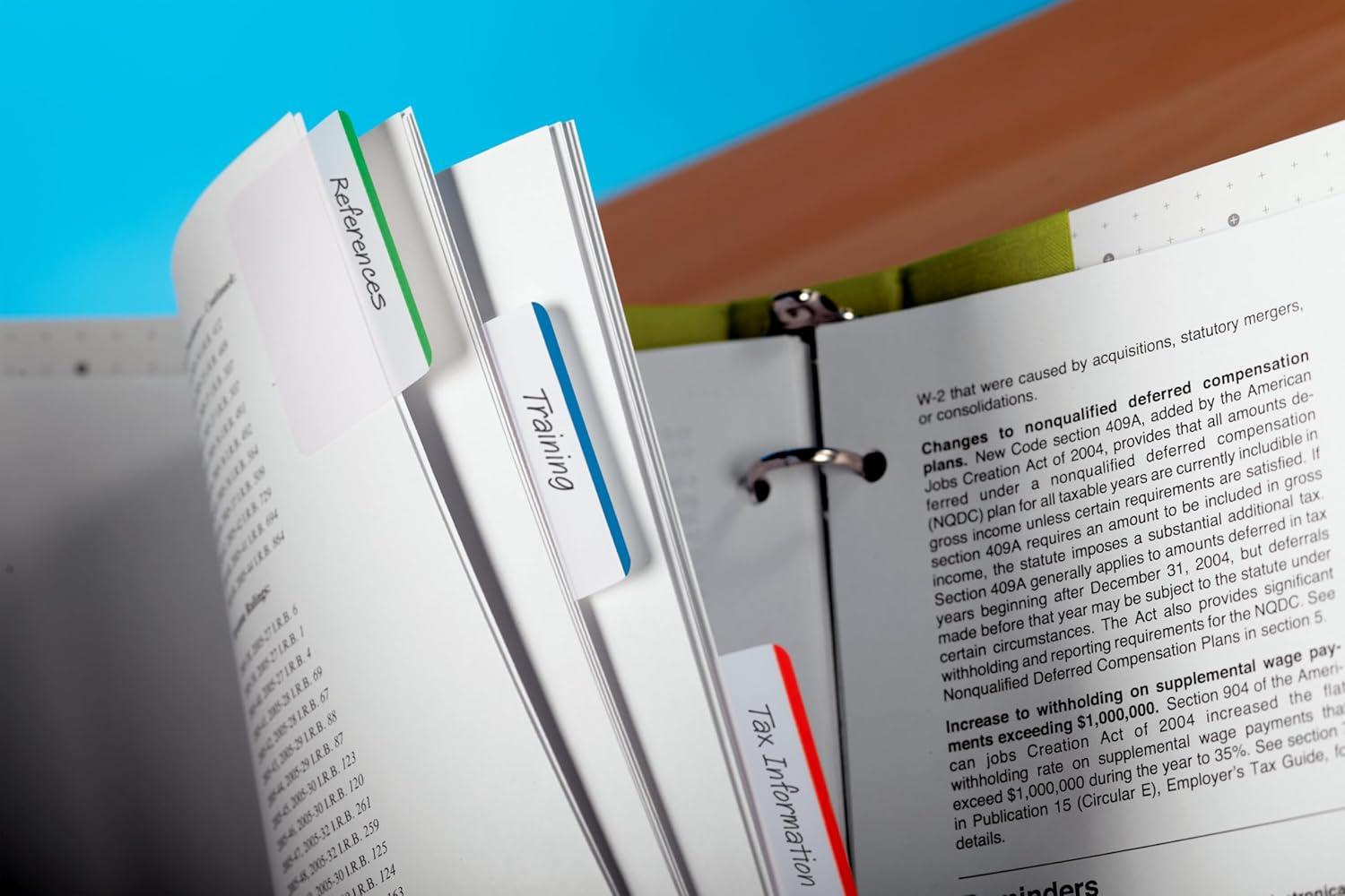 imagePostit Tabs 2 in Lined Assorted Primary Colors 6 TabsColor 4 Colors 24 TabsPack 686F1 Pack of 2