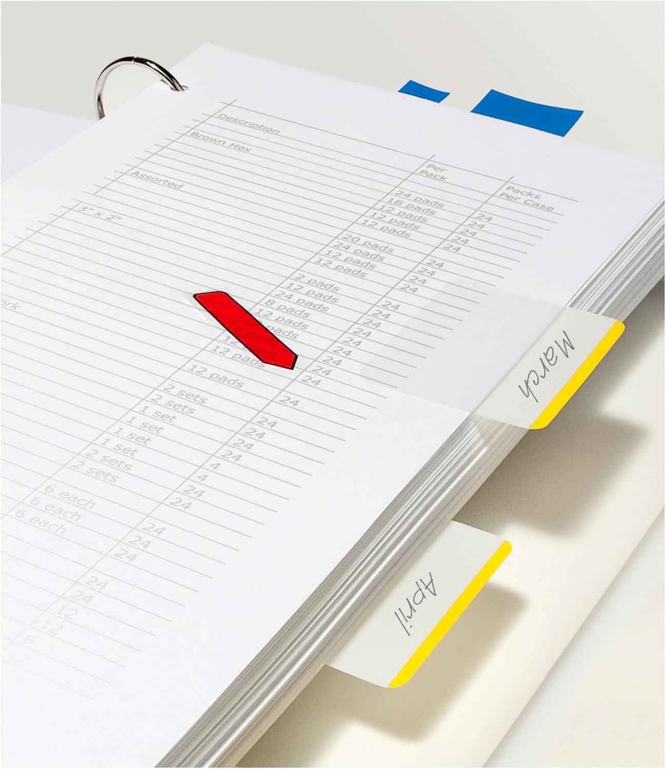 imagePostit Tabs 2 in Lined Assorted Primary Colors 6 TabsColor 4 Colors 24 TabsPack 686F1 Pack of 2