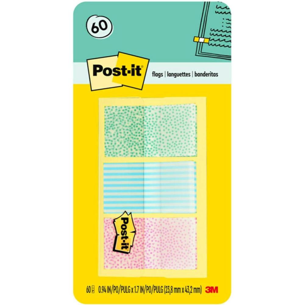 imagePostit Pattern Flags 60OnTheGo Dispenser 47 in Gradient Pattern Collection 682GRDNT Pack of 204 x 28