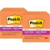 imagePostit Super Sticky Notes 5 Sticky Note Pads 3 x 3 in School Supplies Office Products Sticky Notes for Vertical Surfaces Monitors Walls and WindowsVital Orange Pack of 25 Pads Pack of 2