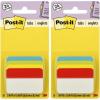 imagePostit Tabs 2 in Angled Solid Assorted Primary Colors 6 TabsColor 4 Colors 24 TabsPack 686AALYR Pack of 224 Count Pack of 2
