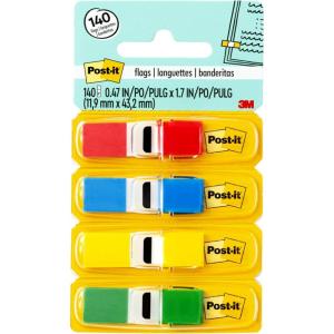Post-it Flags, 35/Dispenser, 4 Dispensers/Pack, 47 in Wide, Assorted Primary Colors (683-4) (Pack of 2)(0.3″ x 2.7″)