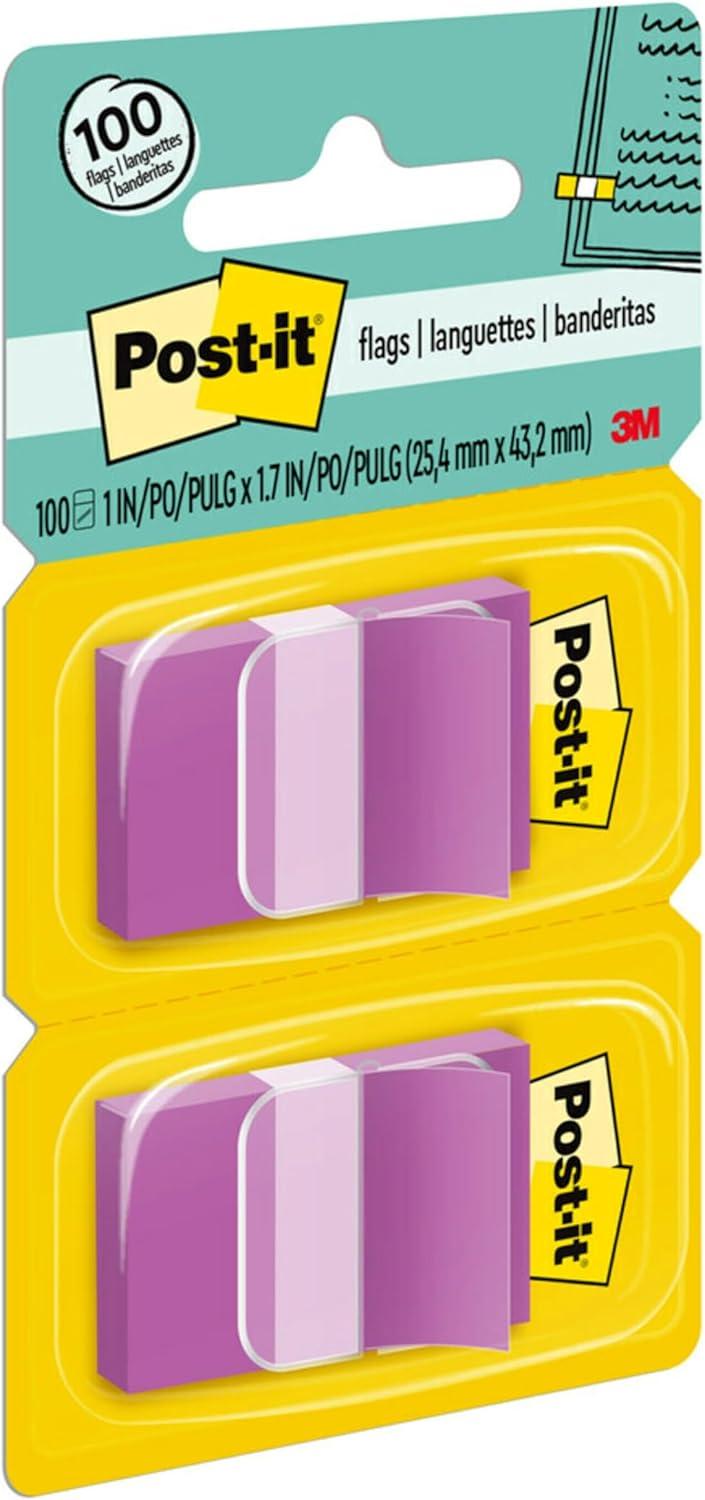 image:imagePostit Flags 50Dispenser 2 DispensersPack 1 in Wide Purple 680PU2 Pack of 203 x 27 Pack of 2