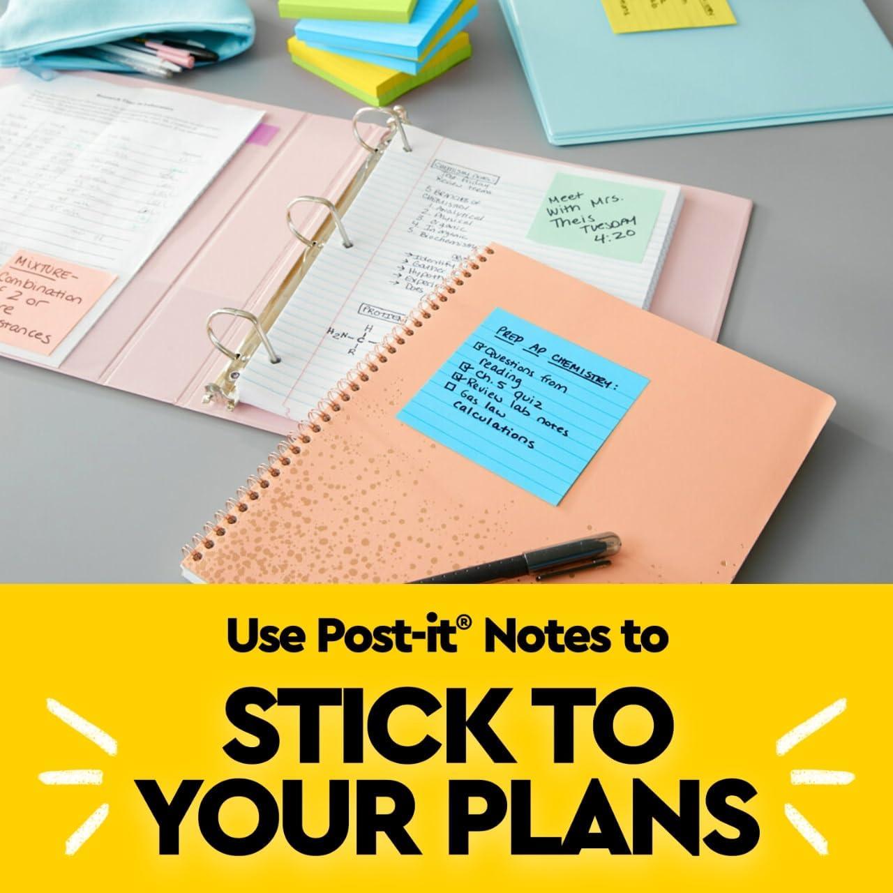 image:imagePostit Notes 1 38 in x 1 78 in 12 Sticky Notes Pads 100 Sheets per Pad Floral Fantasy Collection New Year Organization or Second Semester School Supplies