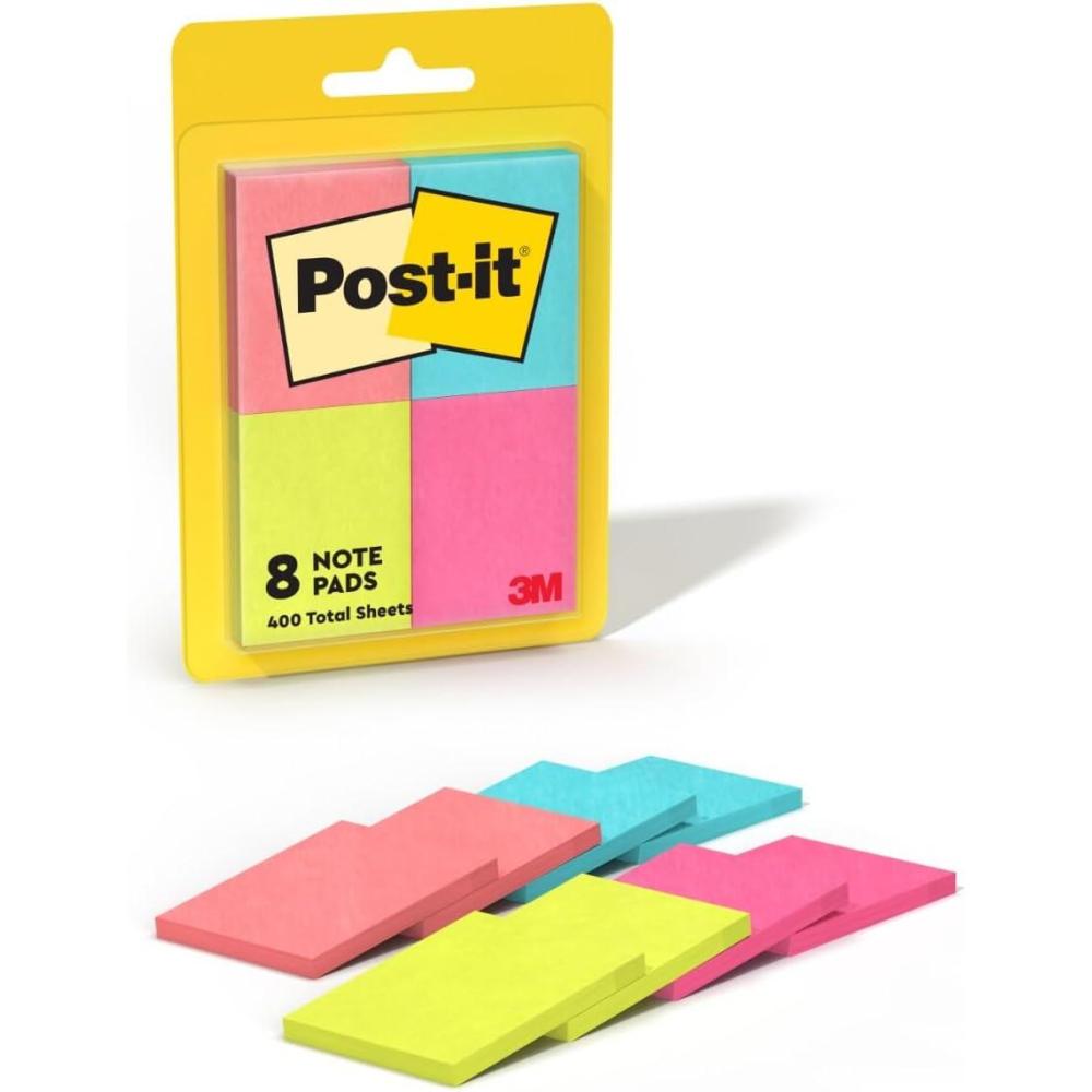 image:imagePostit Mini Notes 1 38 in x 1 78 in 8 Sticky Notes Pads 50 Sheets per Pad Poptimistic Collection School Supplies and Oce Products The Original Postit Note