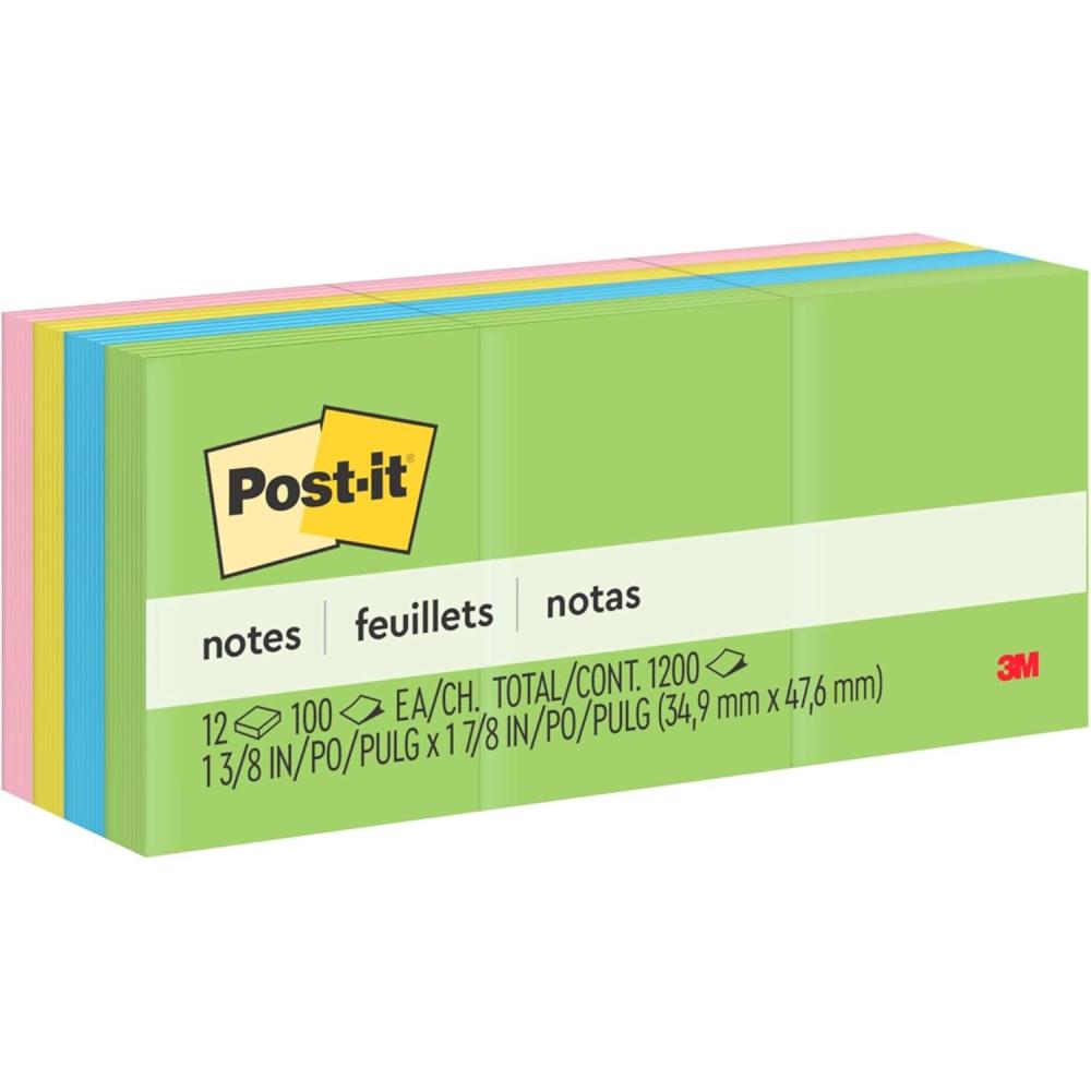 image:imagePostit Notes 1 38 in x 1 78 in 12 Sticky Notes Pads 100 Sheets per Pad Floral Fantasy Collection New Year Organization or Second Semester School Supplies