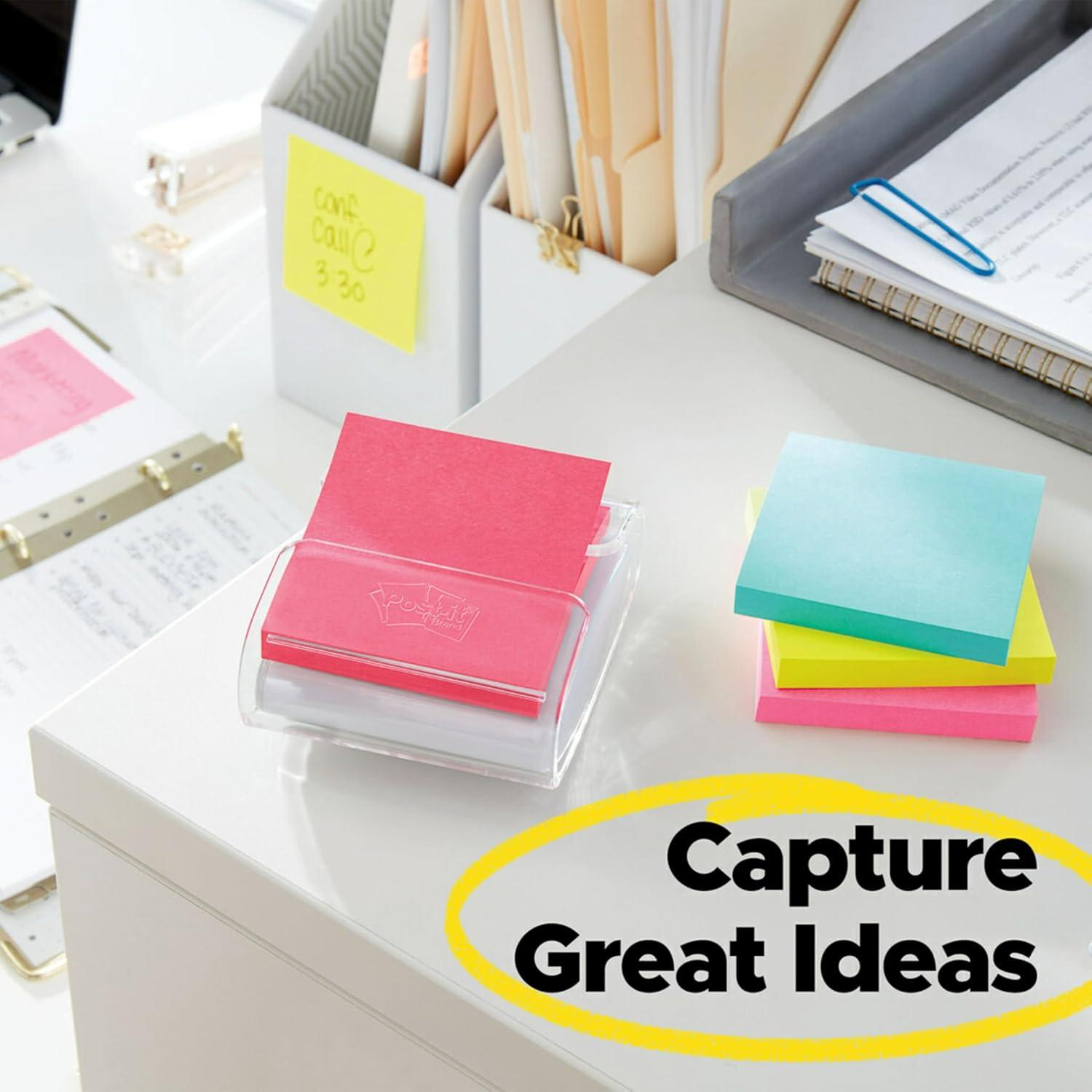 image:imagePostit Popup Notes 3x3 in 6 Pads Americas 1 Favorite Sticky Notes Poptimistic Collection Bright Colors Magenta Pink Blue Green Clean Removal Recyclable04 x 3